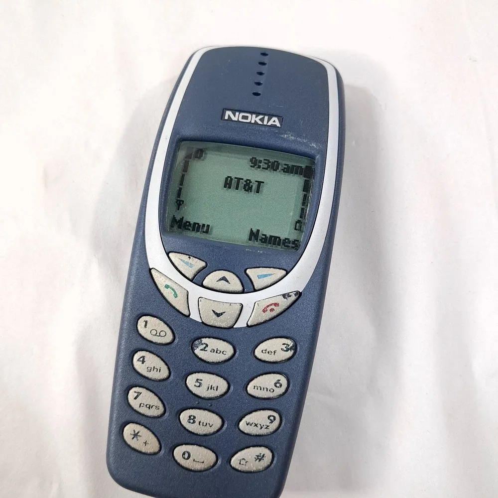 Vintage Nokia‎ 3360 blue Cell Phone Non-Working Sample Collector's display